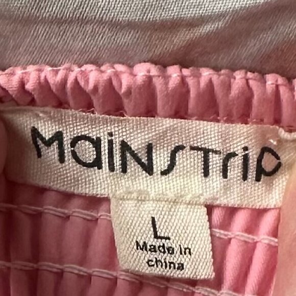 EUC - Main Strip Heartfelt Milkmaid Smocked Sequin Hearts Crop Top - Size: Large - Picture 9 of 10